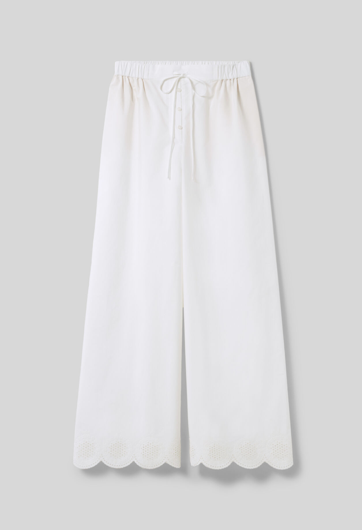 Lightweight embroidered trousers