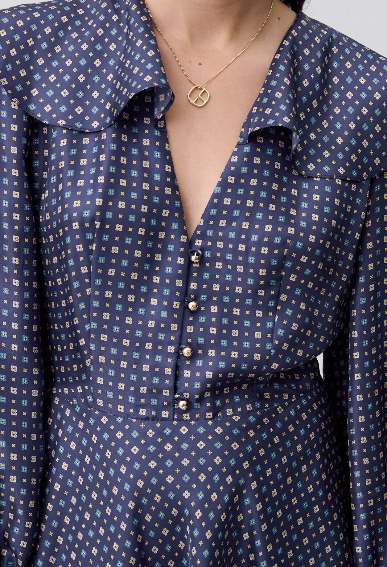 Robe courte soie imprimée