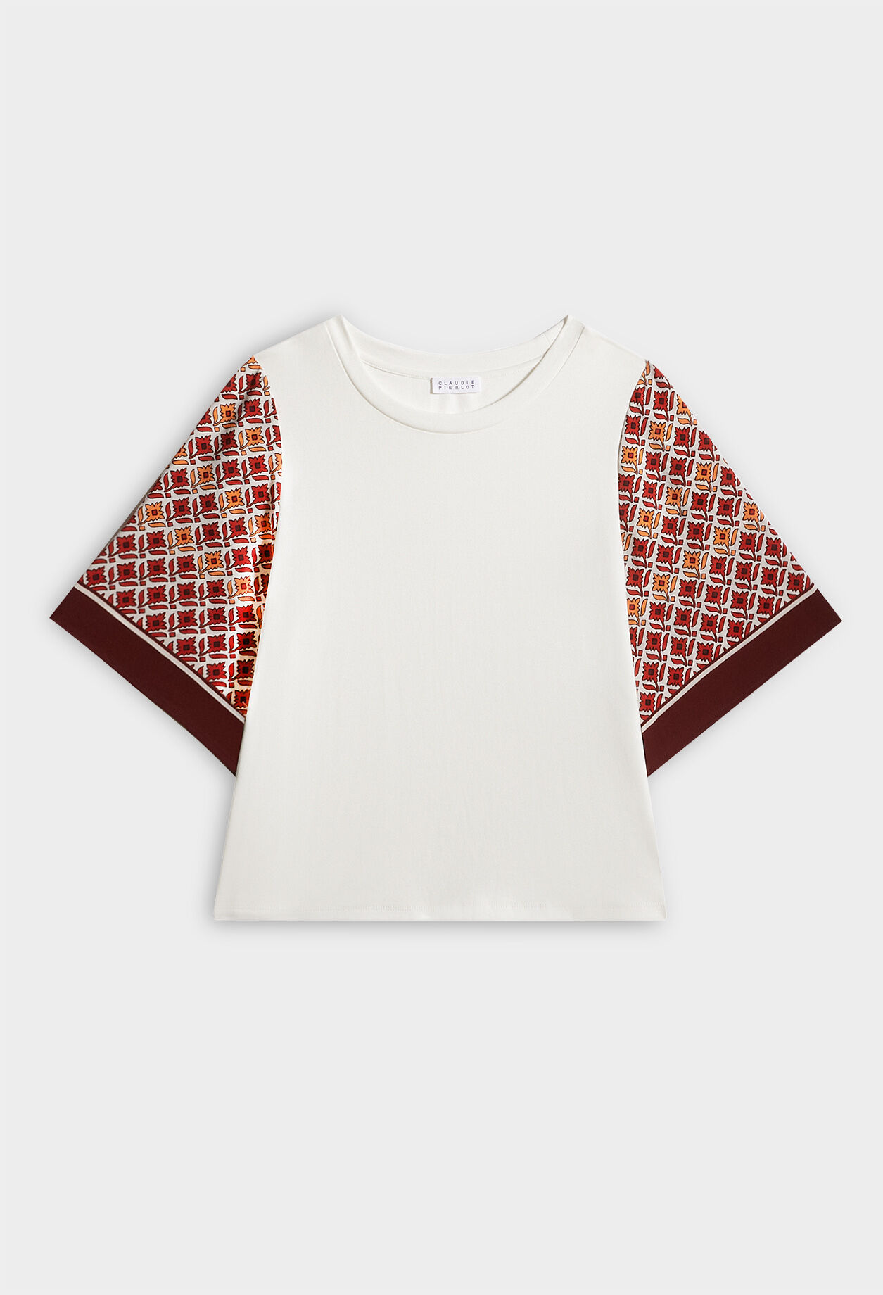 Bi-material T-shirt