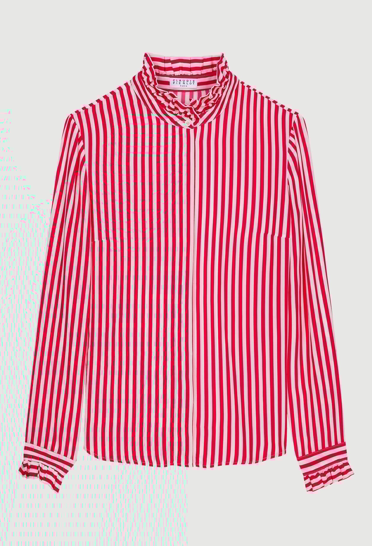Chemise à rayures rouges et blanches