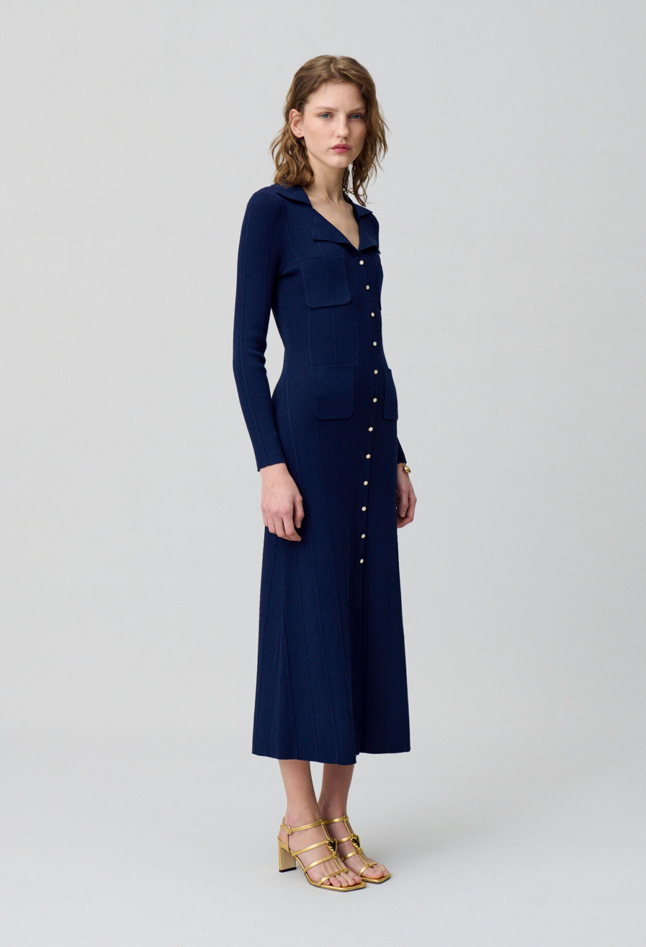 Mid-length knitted dress