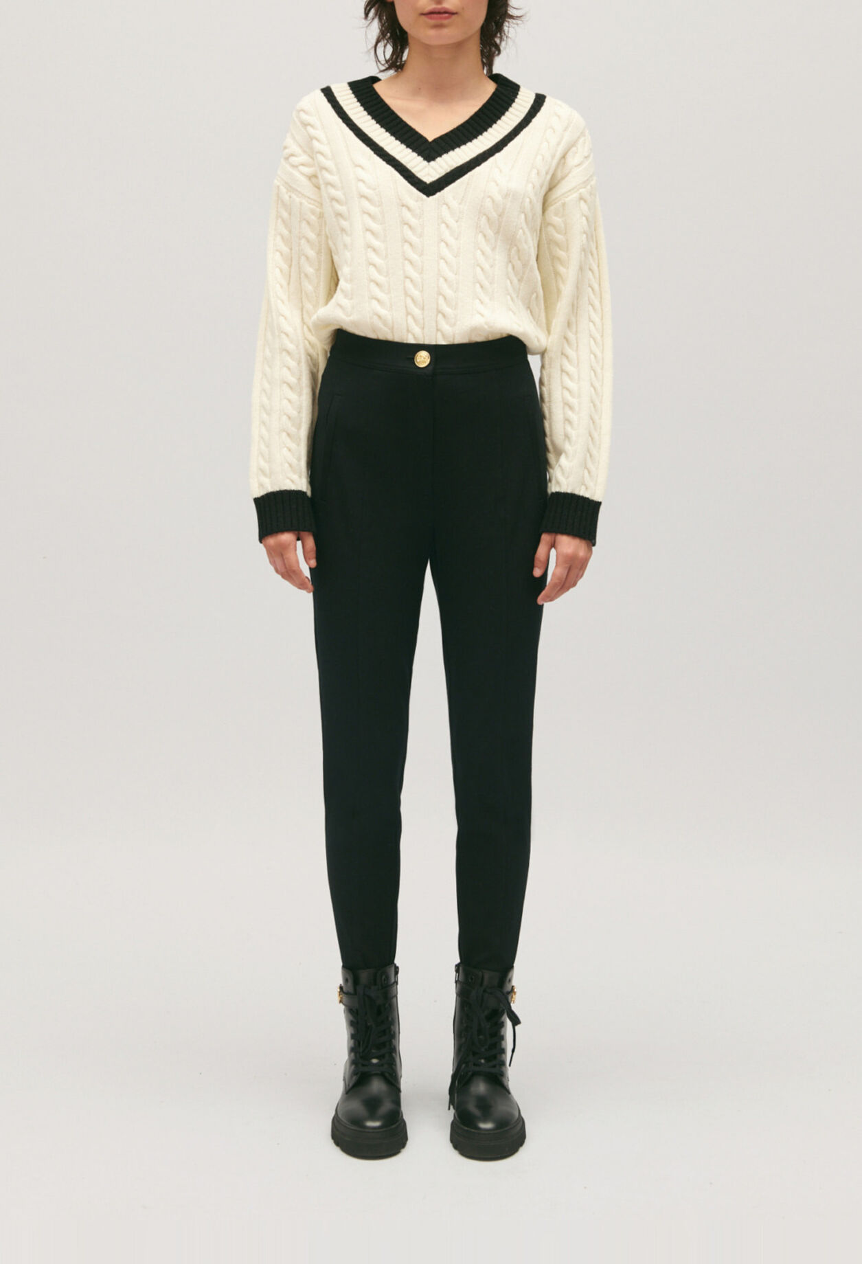 Pantalon taille haute slim