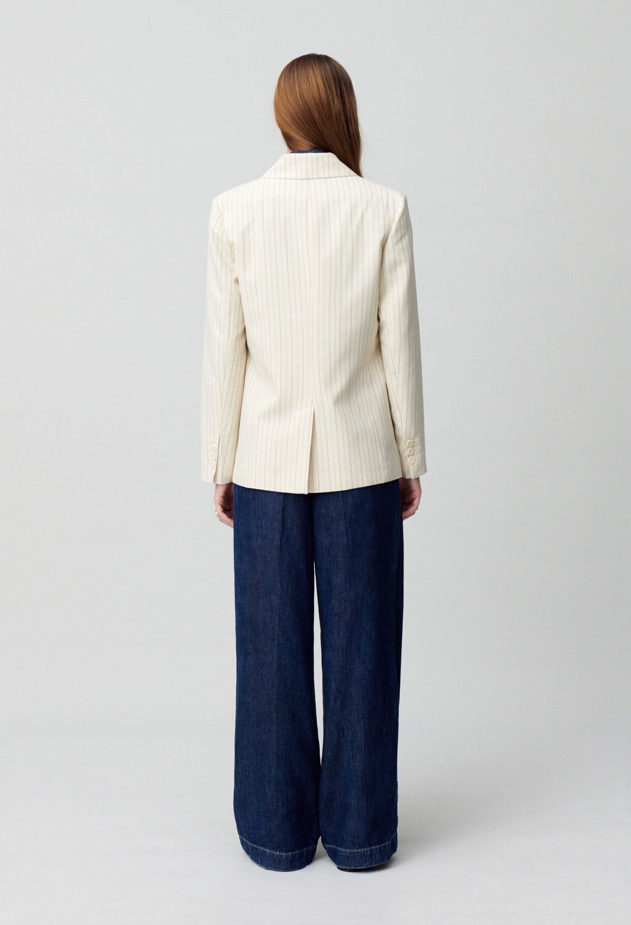 Veste tailleur à rayures
