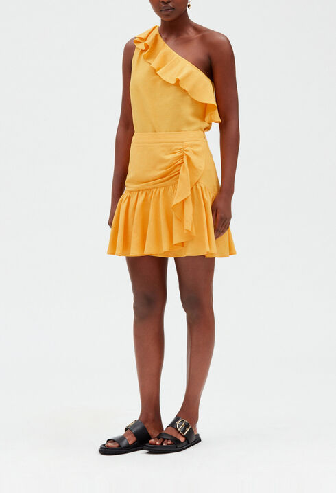 Top asymétrique jaune