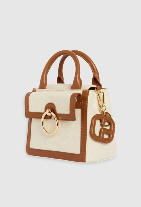 Porte clé cuir camel