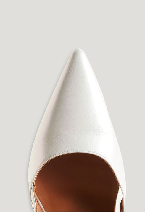 Escarpin cuir nacre
