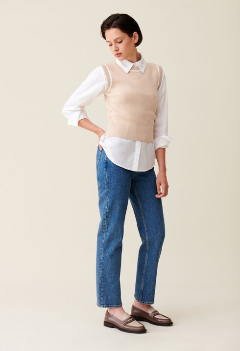 Striped knitted jumper