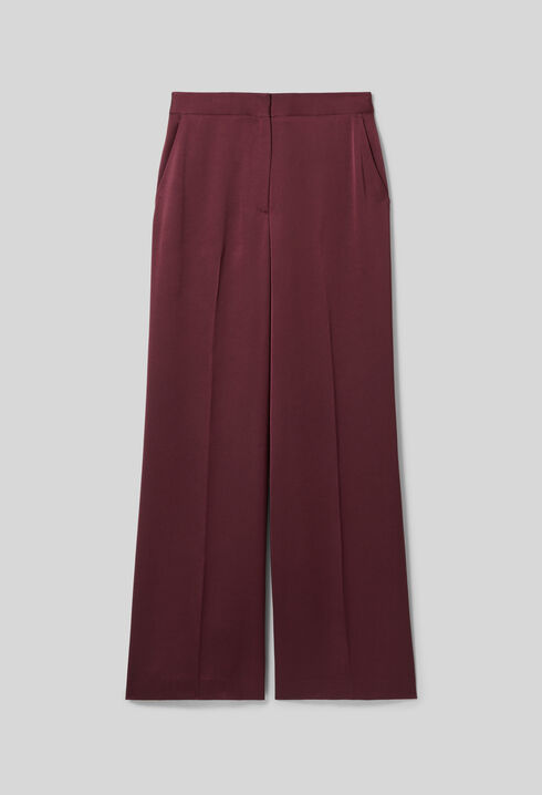 Flowy satin trousers