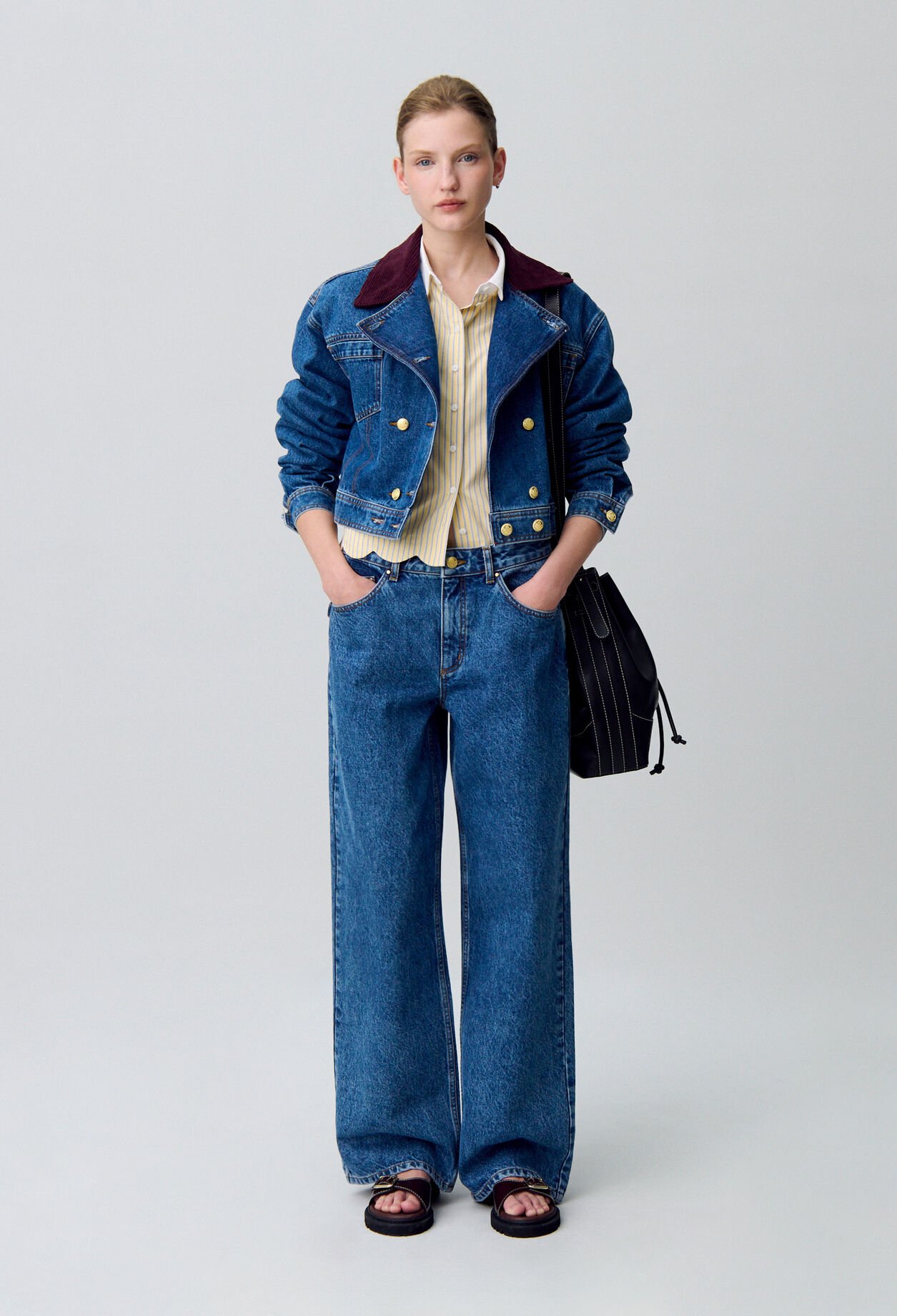 Jean denim droit large