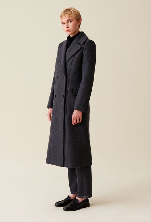 Manteau long croisé