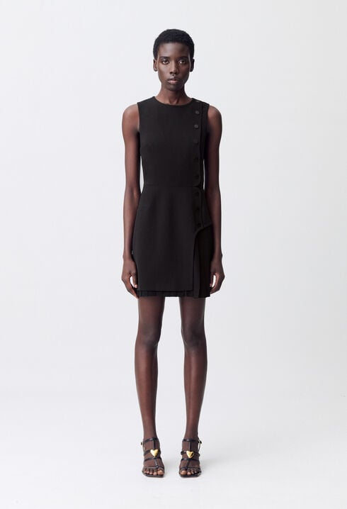 Pleated Mini Dress
