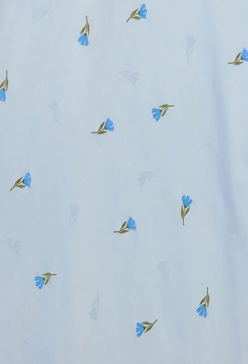 Jupe satin&eacute;e fleurs