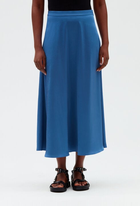 Blue midi skirt