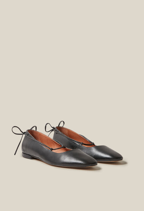 Ballerines cuir noir