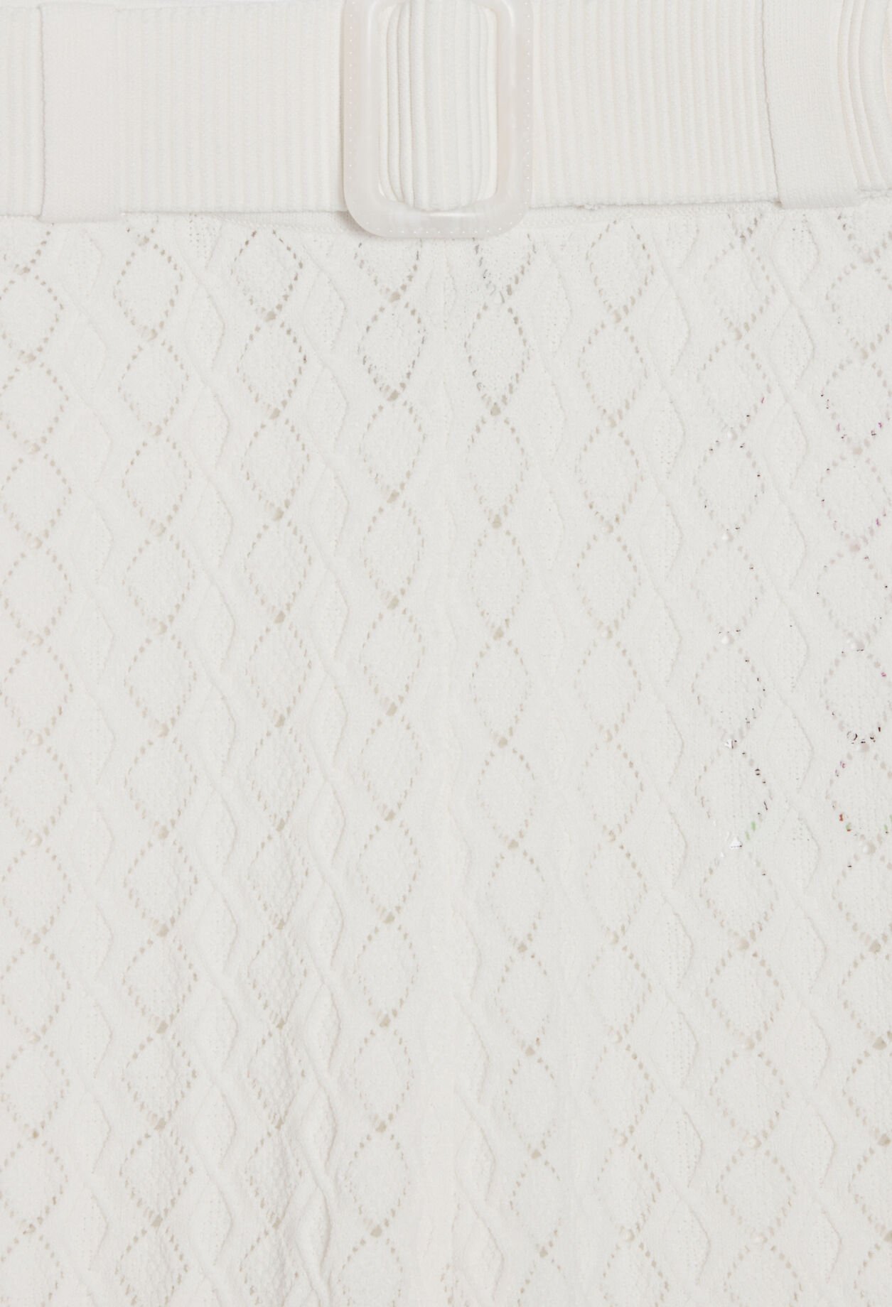 Off-whit knit trousers