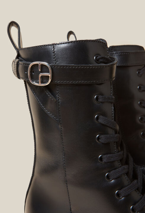 Bottines hautes rangers cuir 