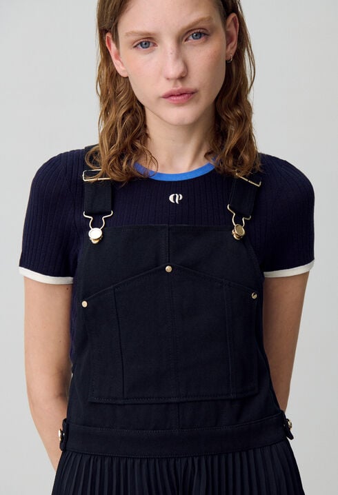Robe longue plissée