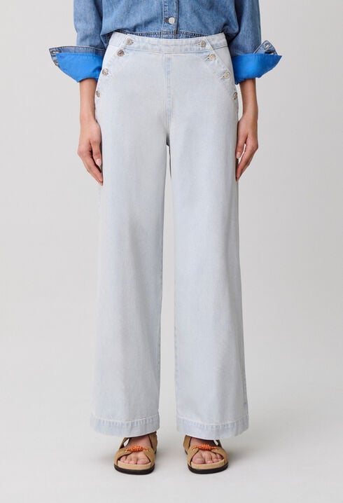 Jean &agrave; pont denim