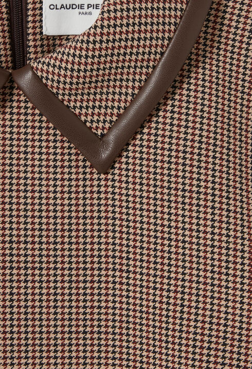 Robe droite avec cuir