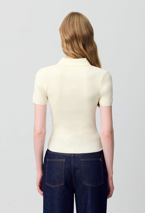 Top polo maille fine