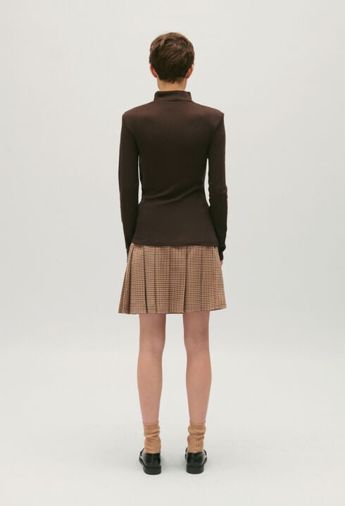 T-shirt laine chocolat