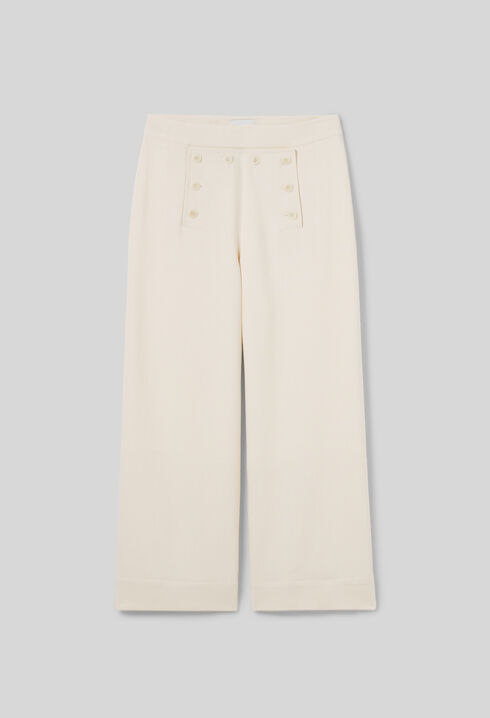 Pantalon droit à pont