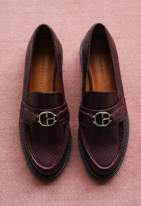 Mocassins effet serpent boucle CP