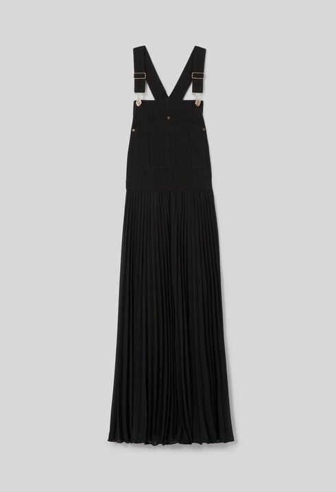 Robe longue plissée