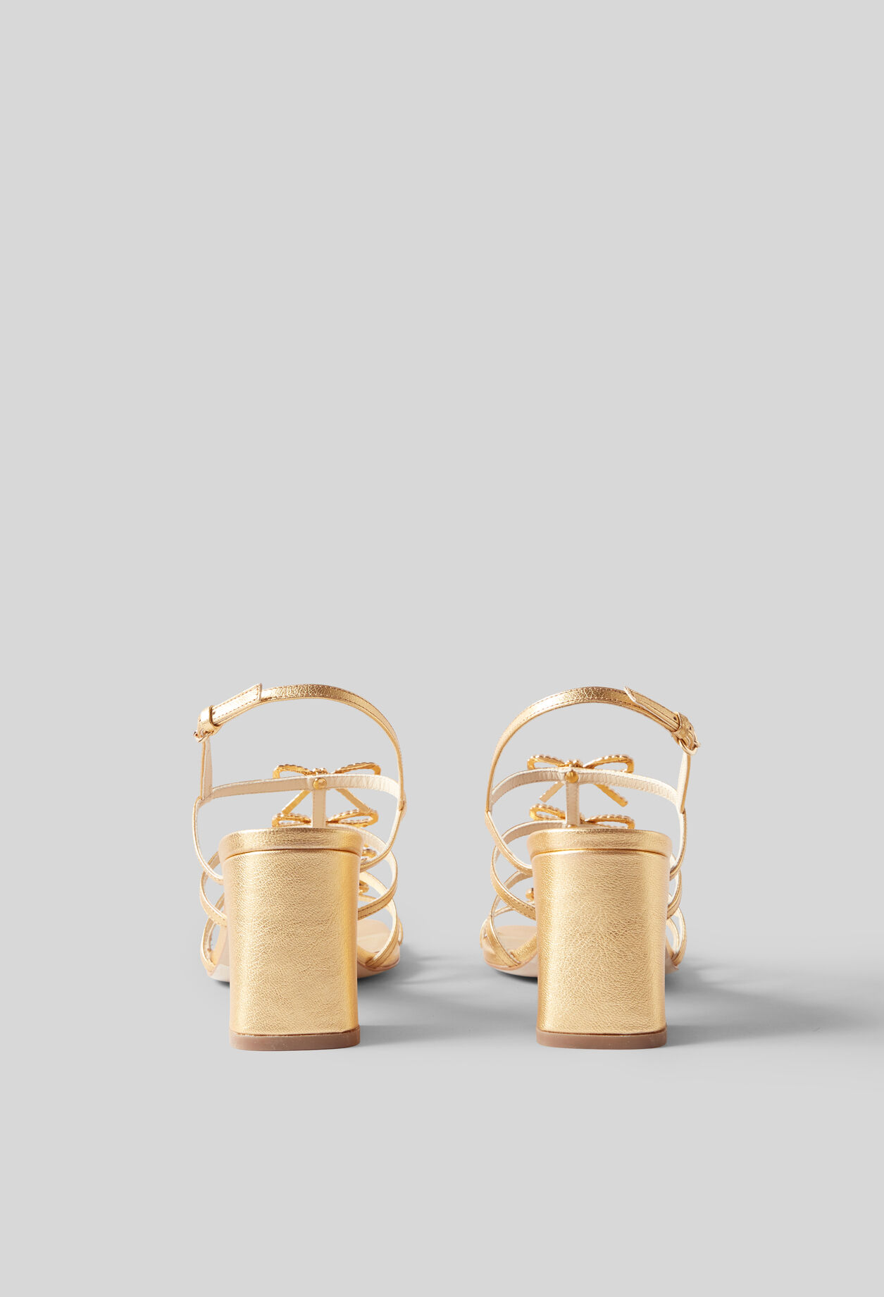 Leather heeled sandals