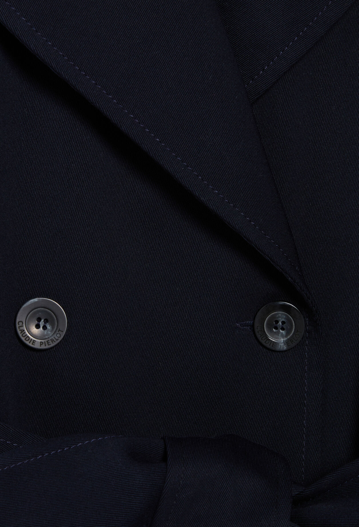 Long navy trench coat
