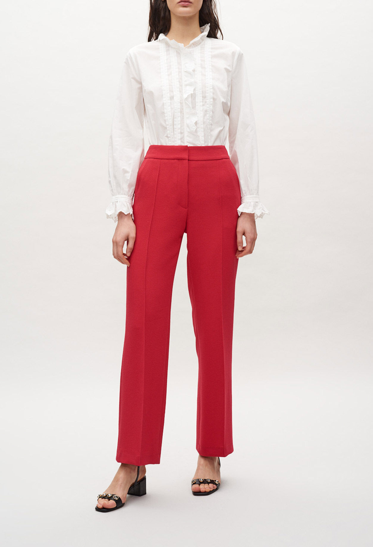Flared tailored trousers