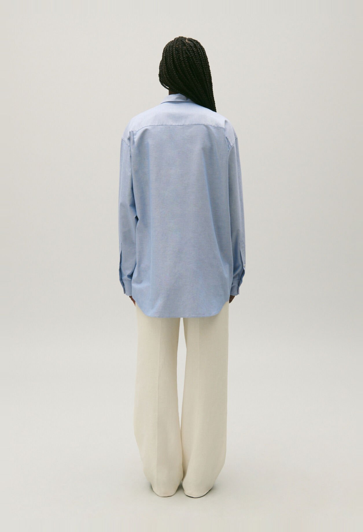 Chemise coton bleu ciel