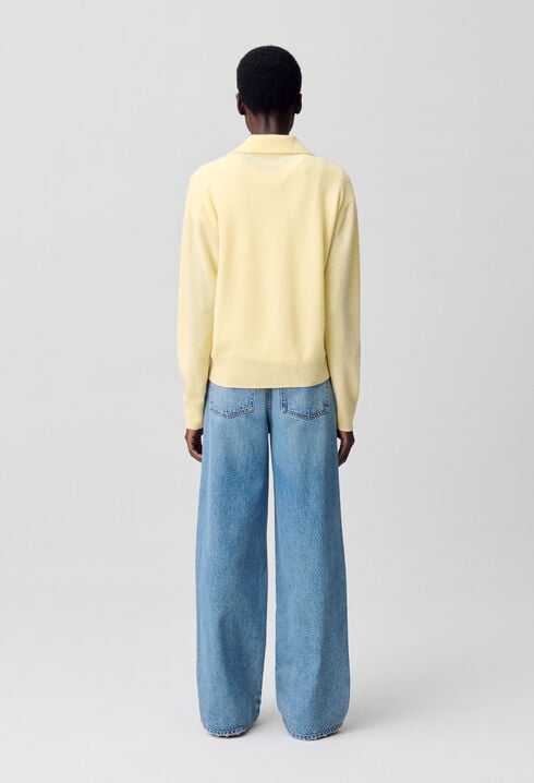 Pull polo laine