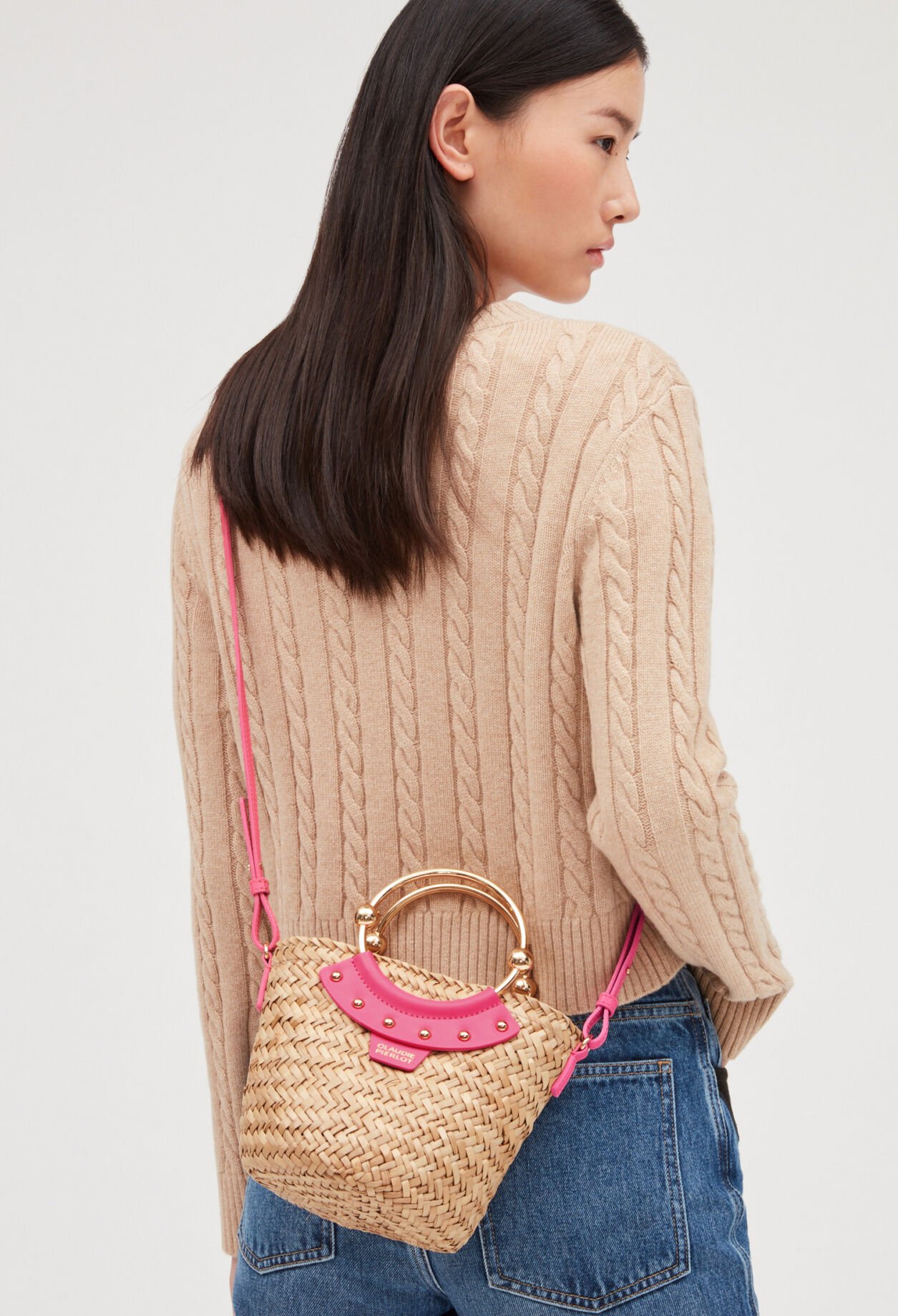 Mini panier Abeille paille