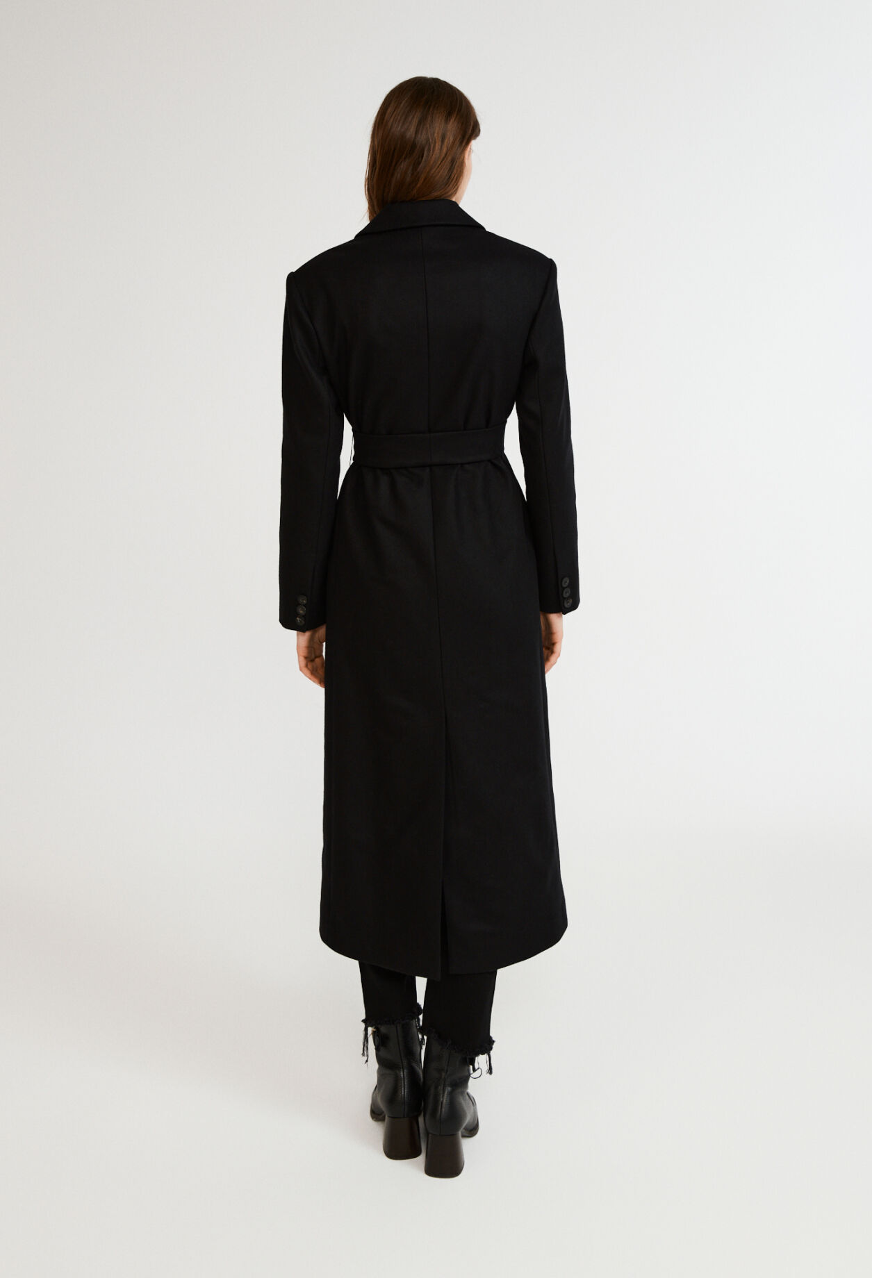 Long double-breasted coat