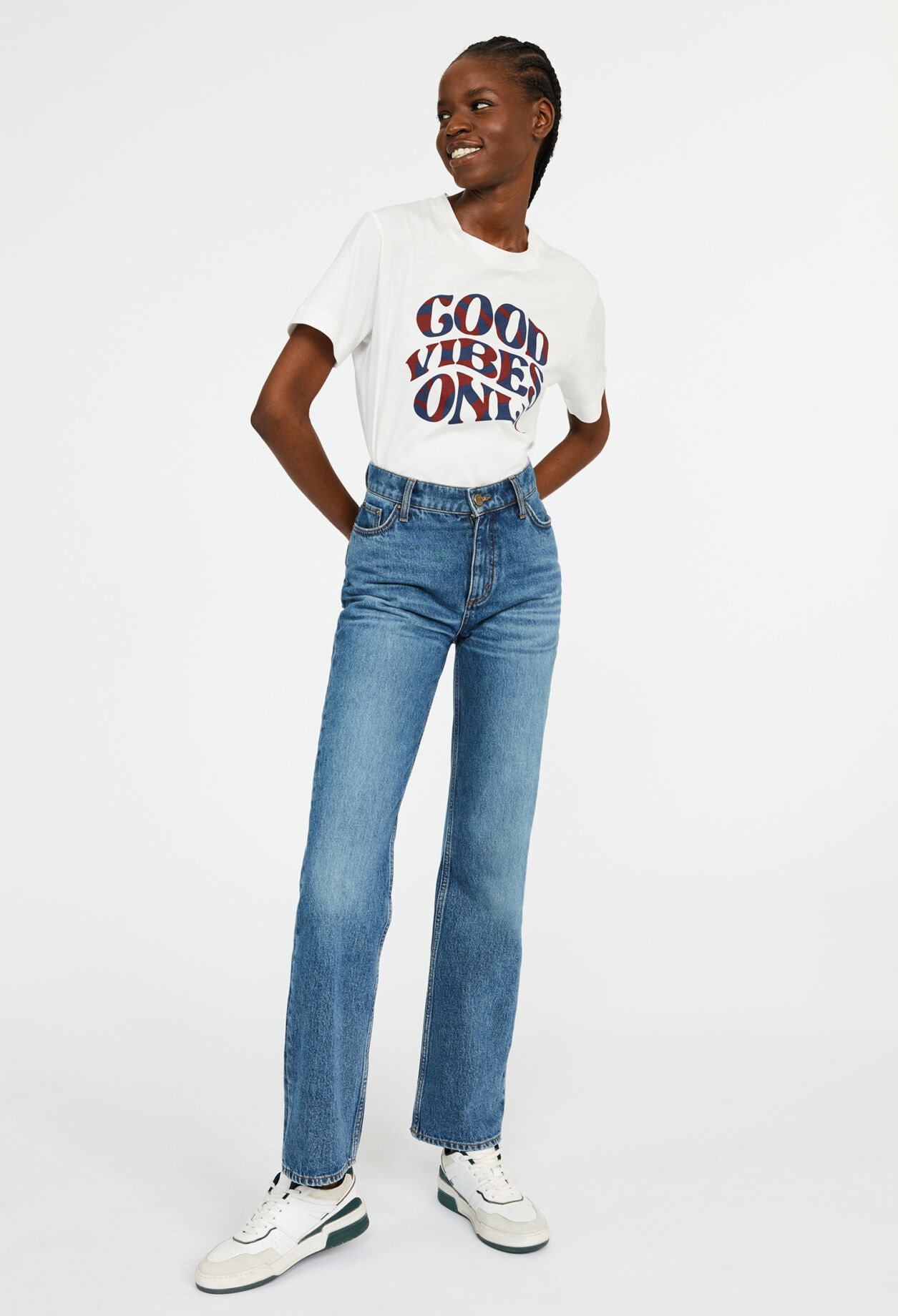 T-shirt blanc sérigraphié coton