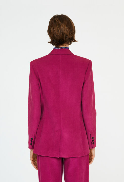 Veste croisé velours