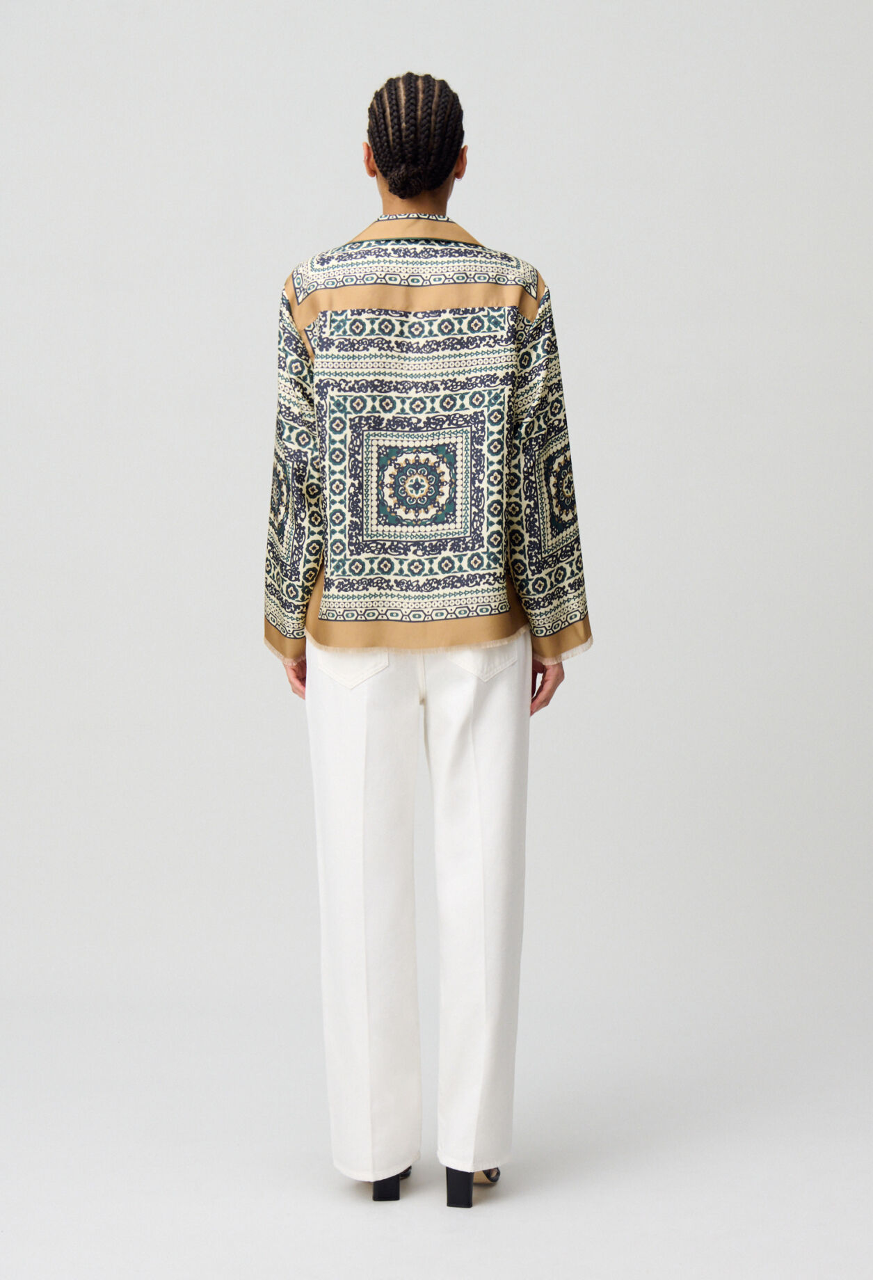Chemise soie imprimée