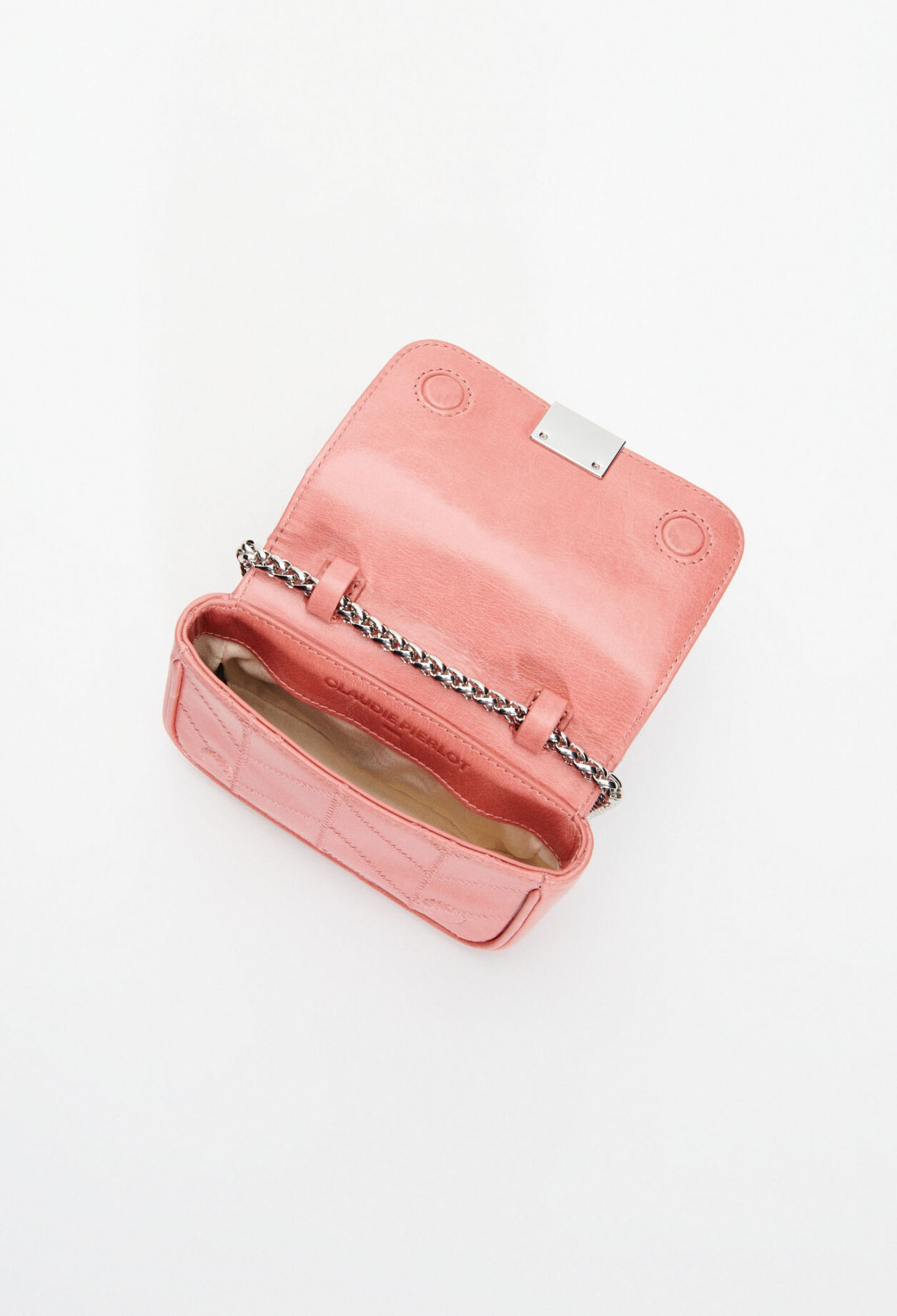 Pochette blanche cuir verni