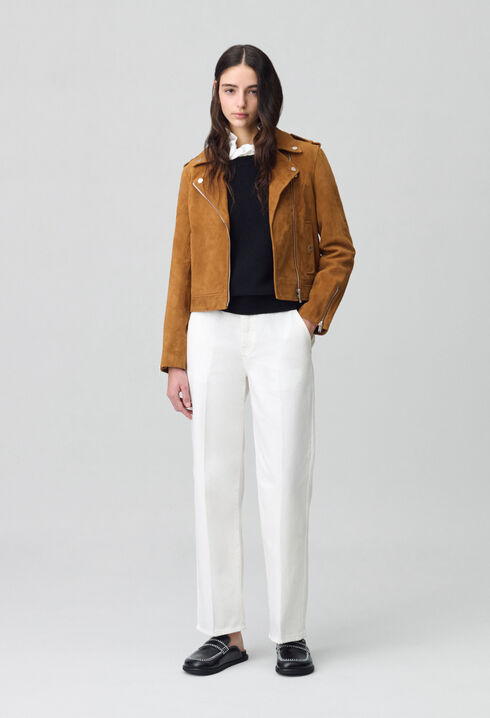 Veste perfecto cuir suède