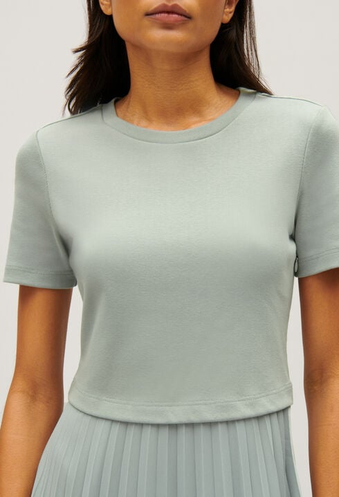 Short almond pleated Twist dress