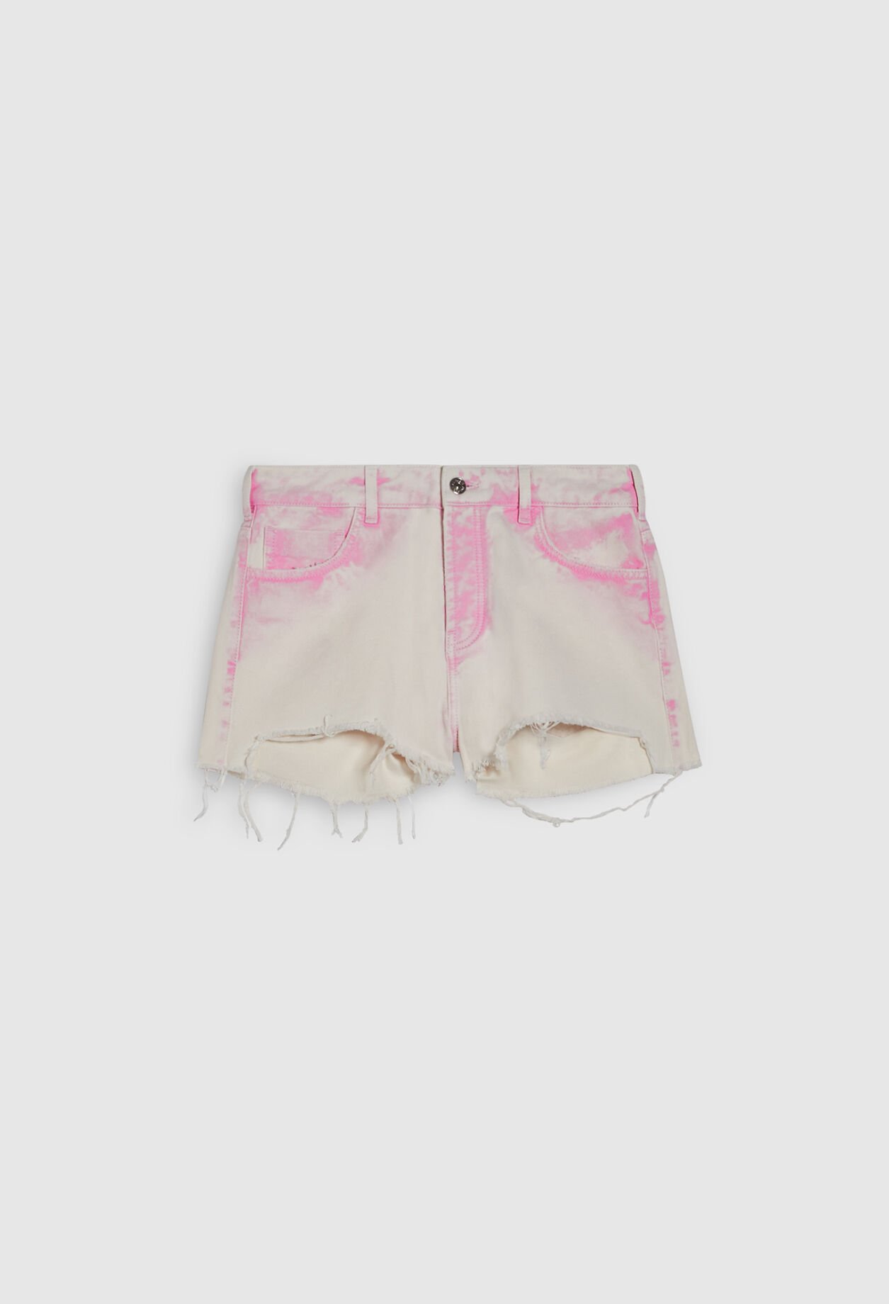 Short en denim bicolore