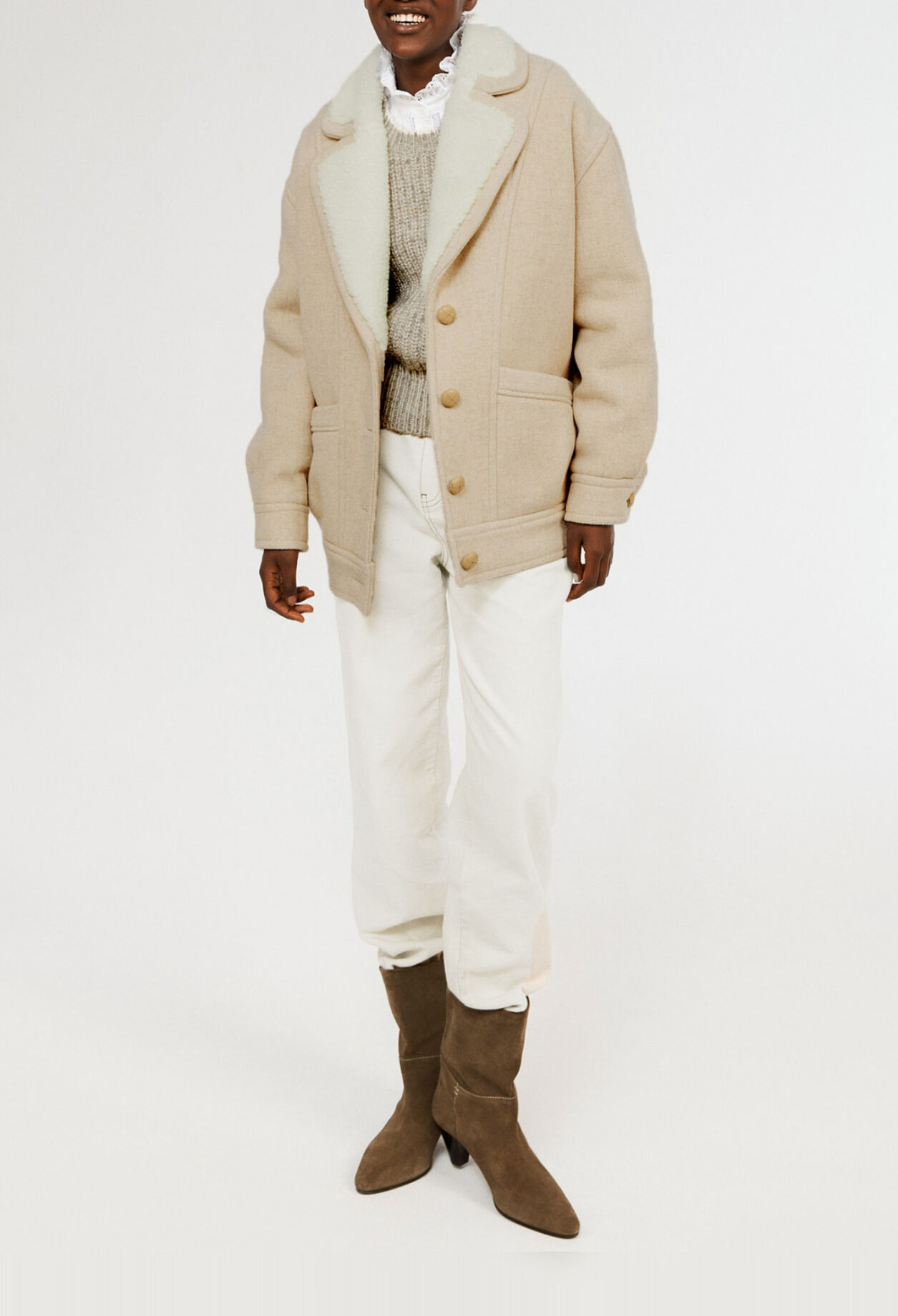 Short wool coat