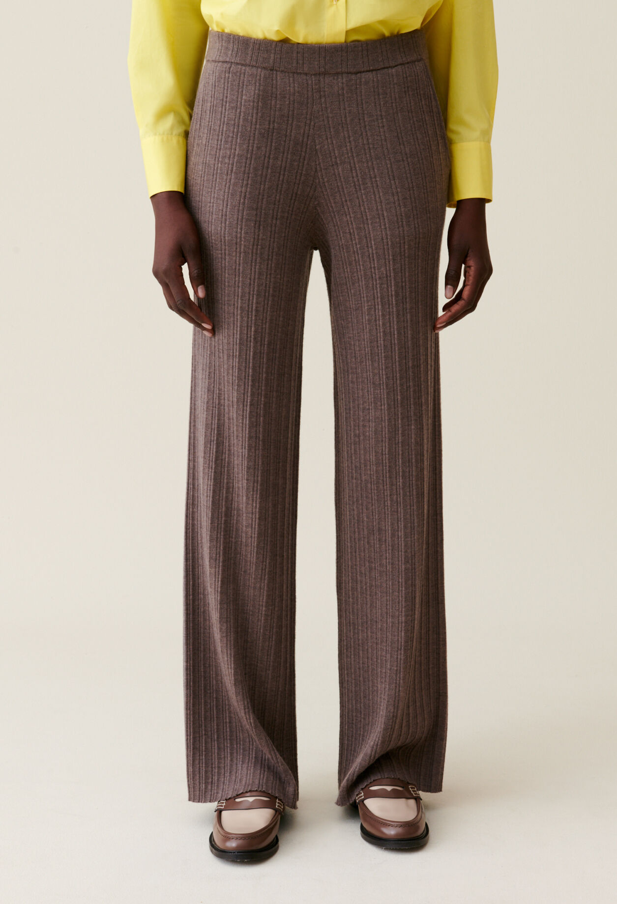 Flared Knit Trousers