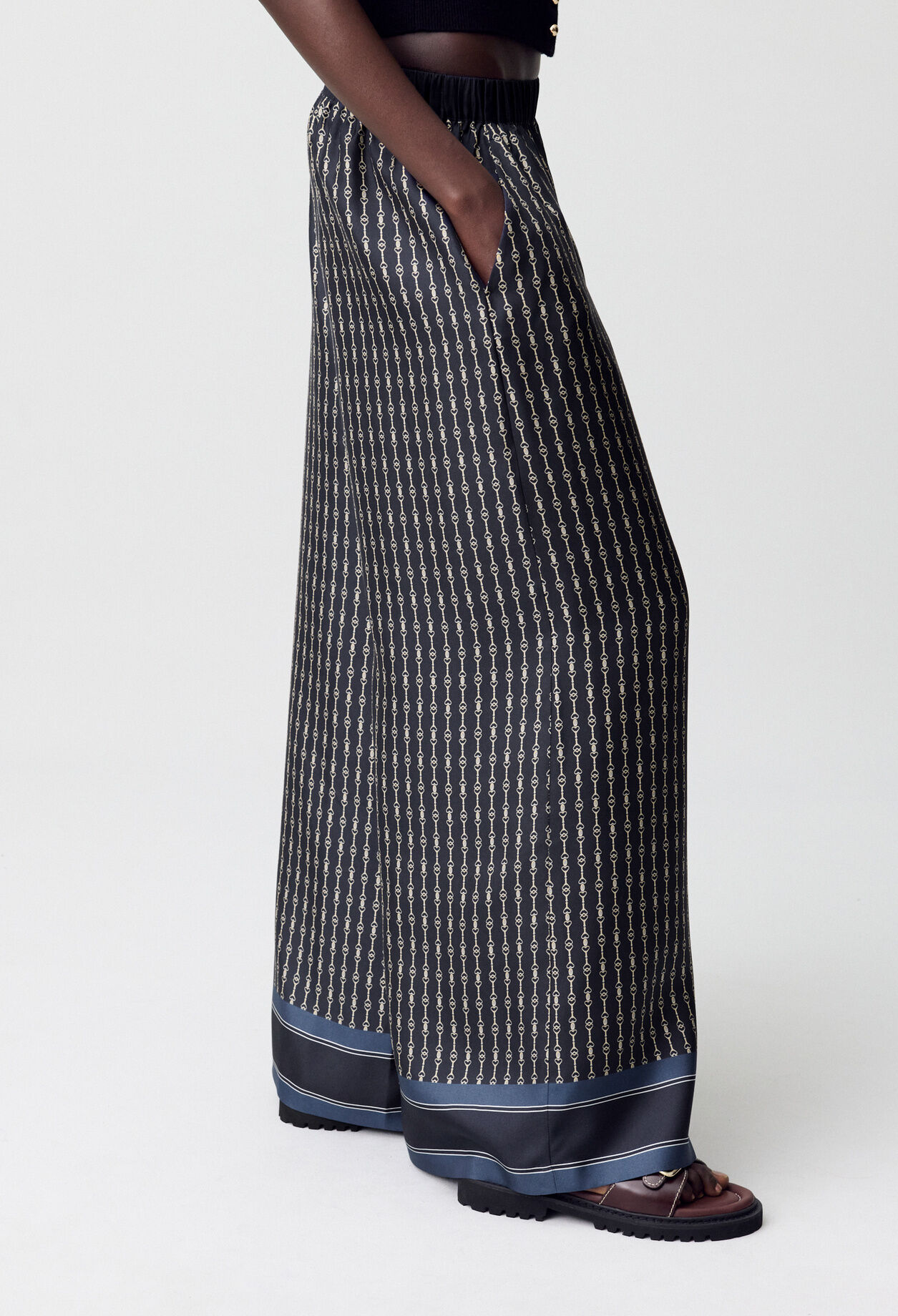 Pantalon fluide imprim&eacute;