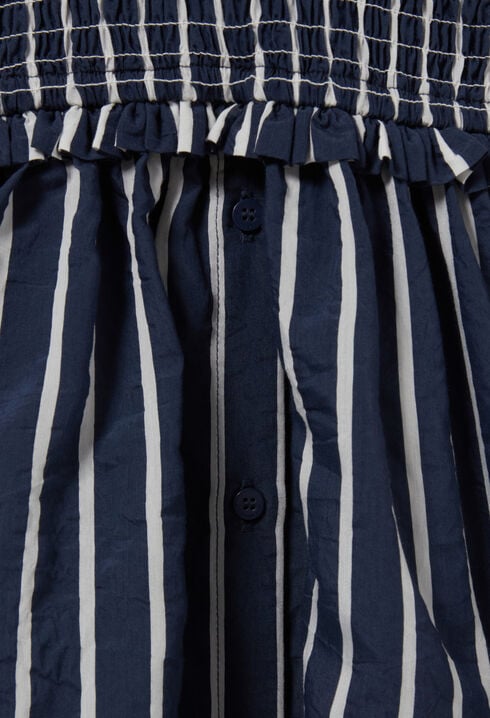 Striped wrap dress
