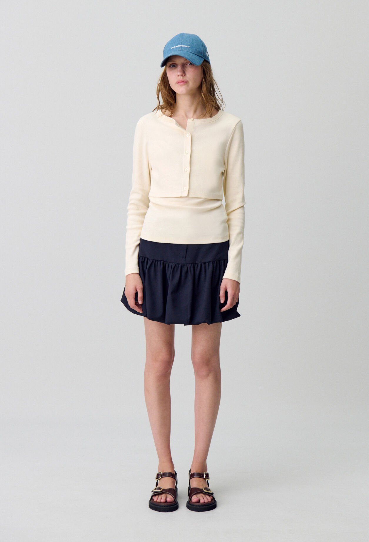 Cotton Cardigan T-Shirt Set