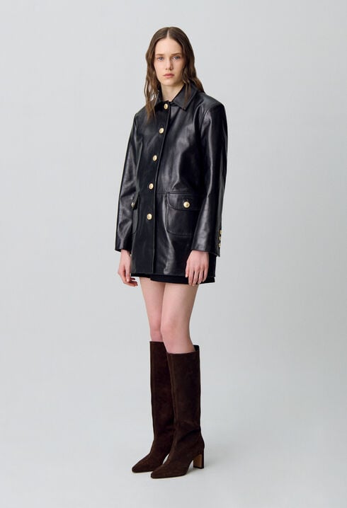 Veste large cuir