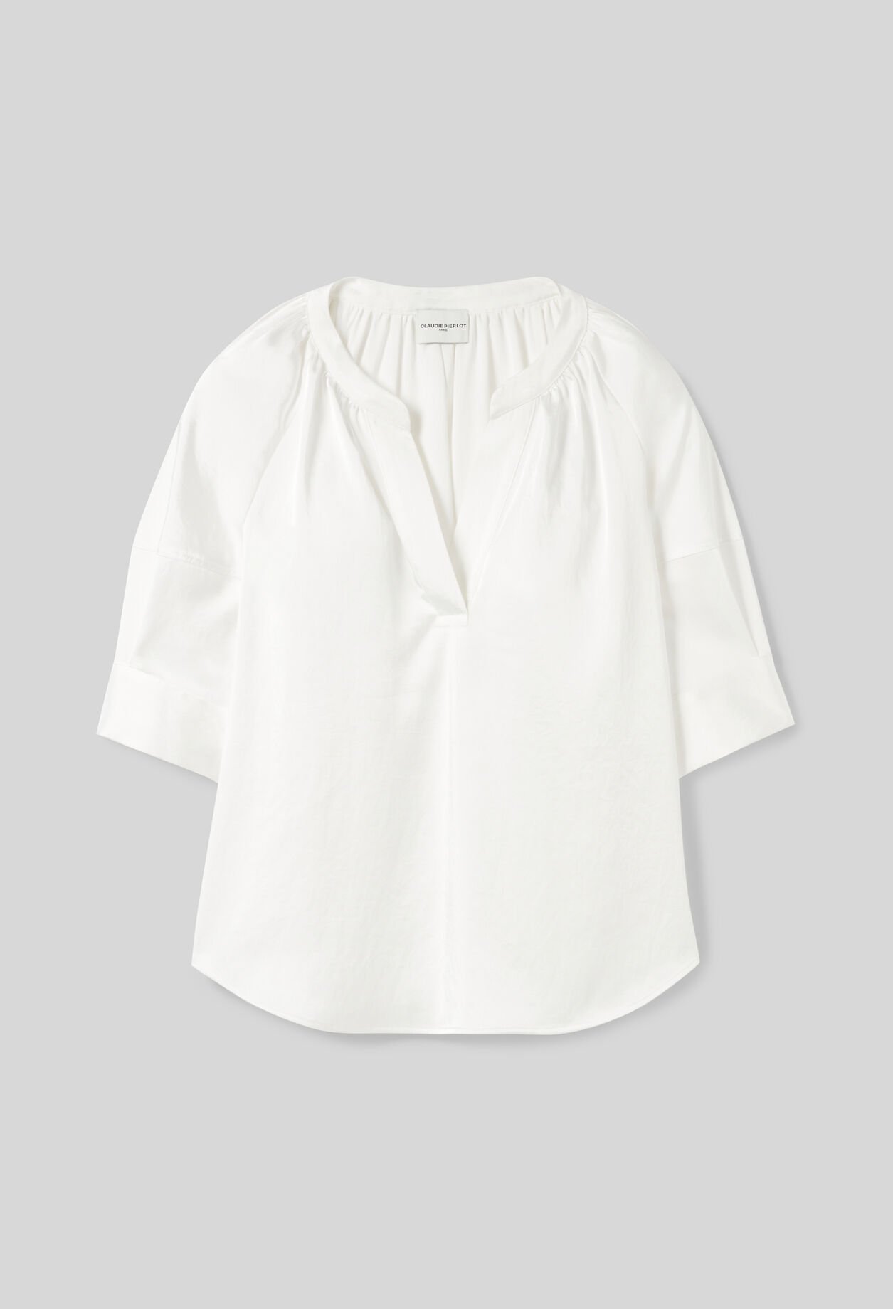 Flowy blouse with a notch neckline