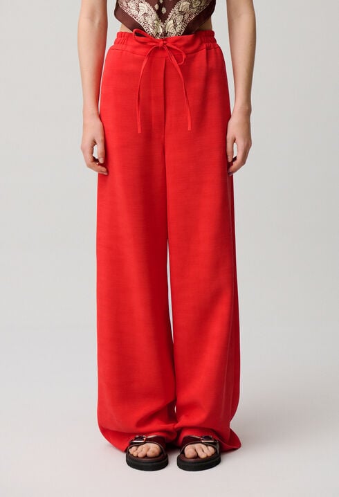 String wide-leg trousers